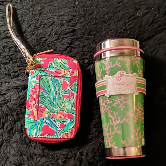 Lilly Pulitzer Handbags - Lilly Pulitzer Thermal Mug  & ID Case